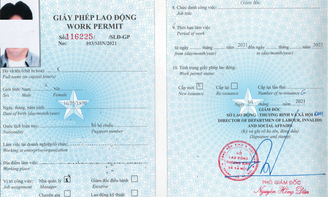 Giấy phép lao động của người nước ngoài tại Việt Nam có thời hạn như nào? 