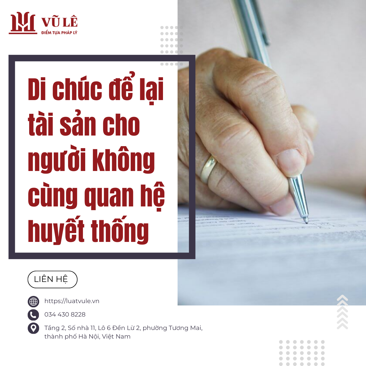 Di chúc để lại tài sản cho người không cùng quan hệ huyết thống 3 Di chúc để lại tài sản cho người không cùng quan hệ huyết thống
